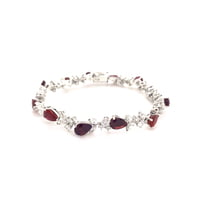 Elegant Ruby and Diamond Bracelet by Gübelin in 18 Karat White Gold