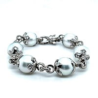 Bracelet with South Sea Cultural Pearls in Palladium 950