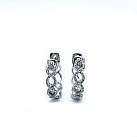 Diamond Hoop Earrings in 18 Karat White Gold Diamond Hoop Earrings in 18 Karat White Gold
