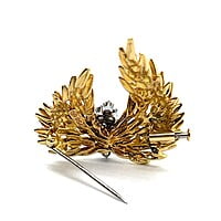 Talisman Wings Brooch with Diamonds in 18 Karat Yellow Gold