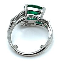 Enchanted 1.25 Carat Emerald and Diamond Toi et Moi Ring in Platinum