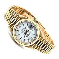 Rolex President Datejust 26 in Yellow Gold with White Dial