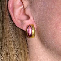 Dreamy Tourmaline Earclips in 18k Yellow Gold