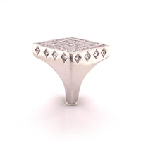 Rhombic Shaped Diamond Ring In 18 Karat White Gold