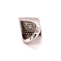 Rhombic Shaped Diamond Ring In 18 Karat White Gold