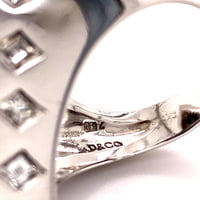 Rhombic Shaped Diamond Ring In 18 Karat White Gold Rhombic Shaped Diamond Ring In 18 Karat White Gold