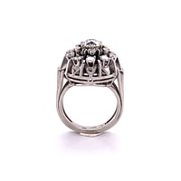 Old European Cut Diamond 18 Karat White Gold Ring Old European Cut Diamond 18 Karat White Gold Ring