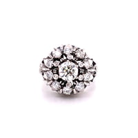 Old European Cut Diamond 18 Karat White Gold Ring Old European Cut Diamond 18 Karat White Gold Ring