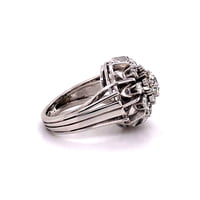 Old European Cut Diamond 18 Karat White Gold Ring Old European Cut Diamond 18 Karat White Gold Ring