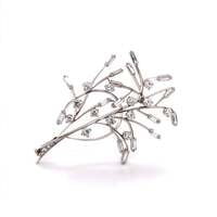 Diamond Brooch in White Gold