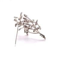 Diamond Brooch in White Gold