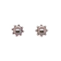 Fabulous Pair of Tahitian Pearls and Diamonds Ear Studs