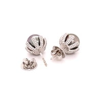 Fabulous Pair of Tahitian Pearls and Diamonds Ear Studs Fabulous Pair of Tahitian Pearls and Diamonds Ear Studs
