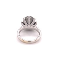 Fabulous Tahitian Pearl and Diamond Ring in White Gold