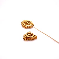 Magnificent Yellow Sapphire and Diamond Pin in 18K Yellow Gold Magnificent Yellow Sapphire and Diamond Pin in 18K Yellow Gold