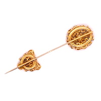 Magnificent Yellow Sapphire and Diamond Pin in 18K Yellow Gold