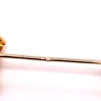 Magnificent Yellow Sapphire and Diamond Pin in 18K Yellow Gold Magnificent Yellow Sapphire and Diamond Pin in 18K Yellow Gold