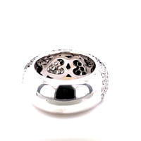 Black and White Diamonds Zebra Ring in 18 Karat White Gold