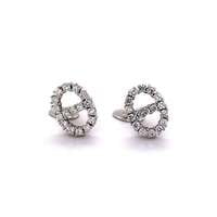 Bucherer Cufflinks in White Gold 18 Karat with Diamonds Bucherer Cufflinks in White Gold 18 Karat with Diamonds