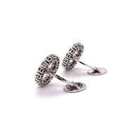 Bucherer Cufflinks in White Gold 18 Karat with Diamonds Bucherer Cufflinks in White Gold 18 Karat with Diamonds
