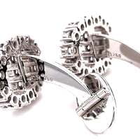 Bucherer Cufflinks in White Gold 18 Karat with Diamonds