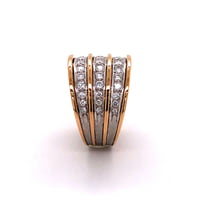 Diamond Rose and White Gold 750 Ring