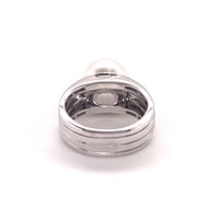 Magnificent Cultured South Sea Pearl and Diamond Ring in White Gold Magnificent Cultured South Sea Pearl and Diamond Ring in White Gold