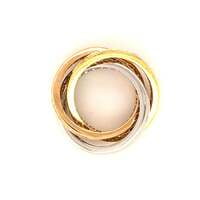 Three Colored Triology Ring with Diamonds Three Colored Triology Ring with Diamonds