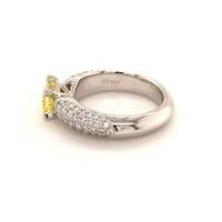 Gubelin Fancy Vivid Yellow Diamond White Gold Ring Gubelin Fancy Vivid Yellow Diamond White Gold Ring