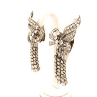 Spectacular Diamond Earclips in 14 Karat White Gold and Platinum