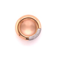 Modern Diamond Ring by Noor in 18 Karat Rose Gold and White Gold
