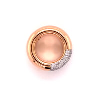 Modern Diamond Ring by Noor in 18 Karat Rose Gold and White Gold Modern Diamond Ring by Noor in 18 Karat Rose Gold and White Gold
