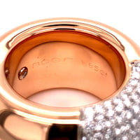 Modern Diamond Ring by Noor in 18 Karat Rose Gold and White Gold Modern Diamond Ring by Noor in 18 Karat Rose Gold and White Gold