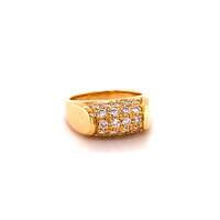 Bulgari Tronchetto Ring in 18 Karat Yellow Gold with Diamonds