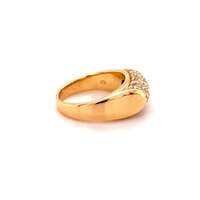 Bulgari Tronchetto Ring in 18 Karat Yellow Gold with Diamonds Bulgari Tronchetto Ring in 18 Karat Yellow Gold with Diamonds