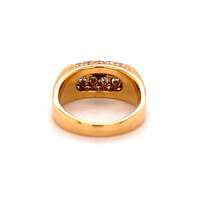 Bulgari Tronchetto Ring in 18 Karat Yellow Gold with Diamonds Bulgari Tronchetto Ring in 18 Karat Yellow Gold with Diamonds