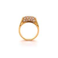 Bulgari Tronchetto Ring in 18 Karat Yellow Gold with Diamonds Bulgari Tronchetto Ring in 18 Karat Yellow Gold with Diamonds