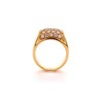 Bulgari Tronchetto Ring in 18 Karat Yellow Gold with Diamonds