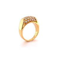 Bulgari Tronchetto Ring in 18 Karat Yellow Gold with Diamonds Bulgari Tronchetto Ring in 18 Karat Yellow Gold with Diamonds