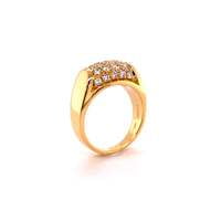 Bulgari Tronchetto Ring in 18 Karat Yellow Gold with Diamonds