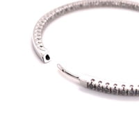 Classic Diamond Hoop Earrings in 18 Karat White Gold Classic Diamond Hoop Earrings in 18 Karat White Gold
