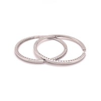 Classic Diamond Hoop Earrings in 18 Karat White Gold Classic Diamond Hoop Earrings in 18 Karat White Gold