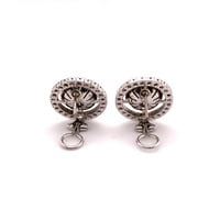 Akoya Cultured Pearl and Diamond Earclips in 18 Karat White Gold Akoya Cultured Pearl and Diamond Earclips in 18 Karat White Gold