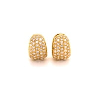 Pavé Diamond Clip-On Earrings in 18 Karat Yellow Gold Pavé Diamond Clip-On Earrings in 18 Karat Yellow Gold