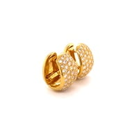 Pavé Diamond Clip-On Earrings in 18 Karat Yellow Gold