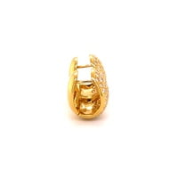 Pavé Diamond Clip-On Earrings in 18 Karat Yellow Gold