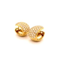 Pavé Diamond Clip-On Earrings in 18 Karat Yellow Gold Pavé Diamond Clip-On Earrings in 18 Karat Yellow Gold
