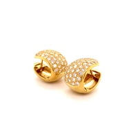 Pavé Diamond Clip-On Earrings in 18 Karat Yellow Gold