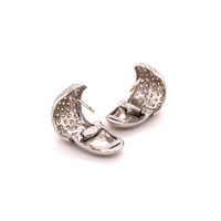 Pavé Diamond Clip-On Earrings in 18 Karat White Gold Pavé Diamond Clip-On Earrings in 18 Karat White Gold