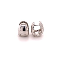 Pavé Diamond Clip-On Earrings in 18 Karat White Gold